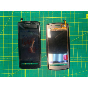 Сенсор для Nokia 600 з панеллю (чорний, оригінальний, PRC)