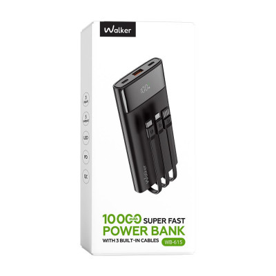 Power Bank WALKER WB-615 10000mAh black Power Bank WALKER WB-615 10000mAh black