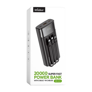 Power Bank WALKER WB-625 20000mAh black Power Bank WALKER WB-625 20000mAh black