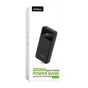 Power Bank WALKER WB-620 20000mAh black Power Bank WALKER WB-620 20000mAh black