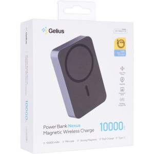 Повербанк з бездротовою зарядкою Gelius Nexus Magnetic Wireless Charge GP-PBW110i 15W 10 000mAh Dark Blue Повербанк з бездротовою зарядкою Gelius Nexus Magnetic Wireless Charge GP-PBW110i 15W 10 000mAh Dark Blue