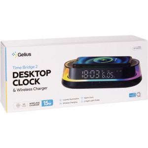 Настільний годинник з бездротовою зарядкою Gelius Time Bridge 2 GP-SDC02 Настільний годинник з бездротовою зарядкою Gelius Time Bridge 2 GP-SDC02