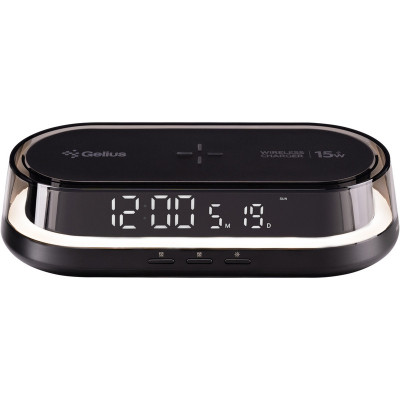 Настільний годинник з бездротовою зарядкою Gelius Time Bridge 2 GP-SDC02 Настільний годинник з бездротовою зарядкою Gelius Time Bridge 2 GP-SDC02