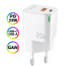 Мережевий зарядний пристрій (адаптер) WALKER WH-42 20W GAN PD_20W / QC3.0_18W white Мережевий зарядний пристрій (адаптер) WALKER WH-42 20W GAN PD_20W / QC3.0_18W white