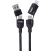 Кабель USB Gelius OpenX GP-UCN017 4in1 100W Black