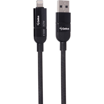 Кабель USB Gelius OpenX GP-UCN017 4in1 100W Black Кабель USB Gelius OpenX GP-UCN017 4in1 100W Black