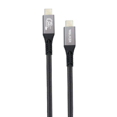 Кабель USB WALKER C995 240W Thunderbolt4 Type-C to Type-C black