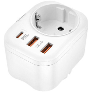 Мережевий зарядний пристрій Gelius Moxie GP-HC050 2USB (QC3.0) + Type-C (PD20W) White Мережевий зарядний пристрій Gelius Moxie GP-HC050 2USB (QC3.0) + Type-C (PD20W) White