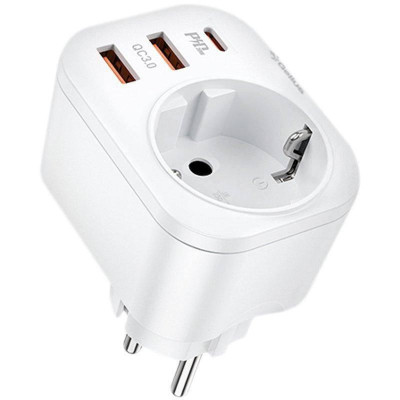 Мережевий зарядний пристрій Gelius Moxie GP-HC050 2USB (QC3.0) + Type-C (PD20W) White Мережевий зарядний пристрій Gelius Moxie GP-HC050 2USB (QC3.0) + Type-C (PD20W) White