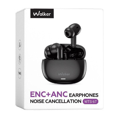Навушники Bluetooth WALKER WTS-67 ANC+ENC black Навушники Bluetooth WALKER WTS-67 ANC+ENC black