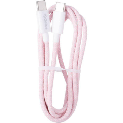 Кабель USB Gelius iCable GP-UCN010 Type-C to Type-C (1,2 м) (60W) Рожевий Кабель USB Gelius iCable GP-UCN010 Type-C to Type-C (1,2 м) (60W) Рожевий