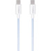 Кабель USB Gelius iCable GP-UCN010 Type-C to Type-C (1,2 м) (60W) Світло-синій