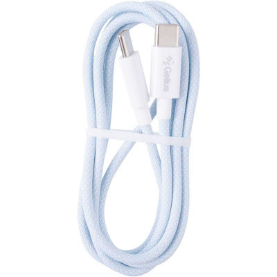 Кабель USB Gelius iCable GP-UCN010 Type-C to Type-C (1,2 м) (60W) Світло-синій