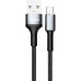 Кабель USB Gelius Cafule GP-UCN002C USB-A на Type-C (1.2 м) (3A) Чорний