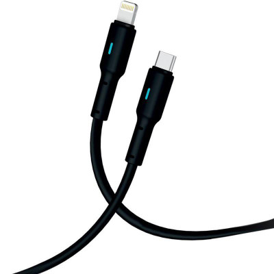 Кабель USB Gelius Lumin Lamp GP-UC100 Type-C to Lightning (2m) (30W) Black Кабель USB Gelius Lumin Lamp GP-UC100 Type-C to Lightning (2m) (30W) Black