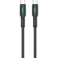 Кабель USB Gelius Lumin Lamp GP-UC100 Type-C to Type-C (1m) (60W) Black Кабель USB Gelius Lumin Lamp GP-UC100 Type-C to Type-C (1m) (60W) Black