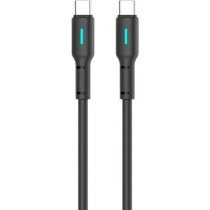 Кабель USB Gelius Lumin Lamp GP-UC100 Type-C to Type-C (1m) (60W) Black Кабель USB Gelius Lumin Lamp GP-UC100 Type-C to Type-C (1m) (60W) Black