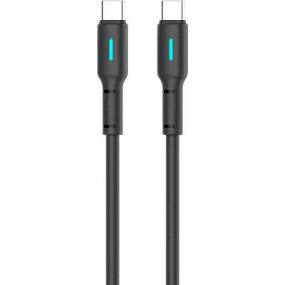 Кабель USB Gelius Lumin Lamp GP-UC100 Type-C to Type-C (1m) (60W) Black