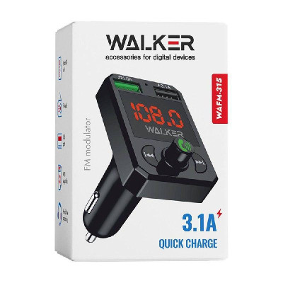 FM-трансмітер WALKER WAFM-315 black FM-трансмітер WALKER WAFM-315 black