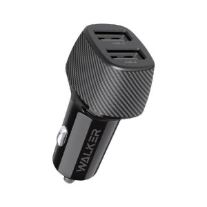 Автомобільний зарядний пристрій (адаптер) WALKER WCR-31 2USB / 15W black Автомобільний зарядний пристрій (адаптер) WALKER WCR-31 2USB / 15W black