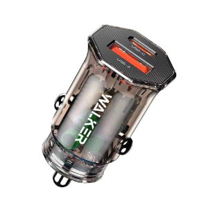 Автомобільний зарядний пристрій (адаптер) WALKER WCR-61 PD_30W / QC3.0_24W прозорий Автомобільний зарядний пристрій (адаптер) WALKER WCR-61 PD_30W / QC3.0_24W прозорий