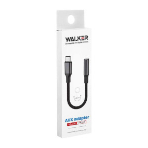 Аудіо-перехідник WALKER WA-030 Type-C to AUX 3.5мм black Аудіо-перехідник WALKER WA-030 Type-C to AUX 3.5мм black