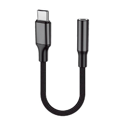 Аудіо-перехідник WALKER WA-030 Type-C to AUX 3.5мм black Аудіо-перехідник WALKER WA-030 Type-C to AUX 3.5мм black