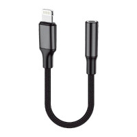 Аудіо-перехідник WALKER WA-030 Lightning to AUX 3.5мм black Аудіо-перехідник WALKER WA-030 Lightning to AUX 3.5мм black