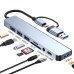 Перехідник USB-хаб 8в1 WALKER WHUB-53 з роз'ємом USB/Type-C grey Перехідник USB-хаб 8в1 WALKER WHUB-53 з роз'ємом USB/Type-C grey