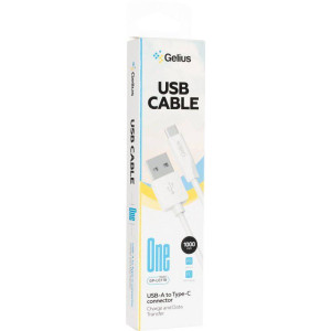 Кабель USB Gelius One GP-UC119 USB-A на Type-C (1 м) (12 Вт) Білий Кабель USB Gelius One GP-UC119 USB-A на Type-C (1 м) (12 Вт) Білий