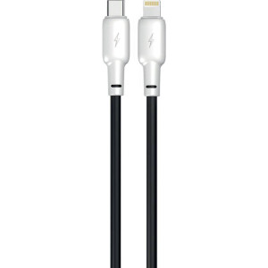 Кабель USB Gelius Full Silicon GP-UCN001CL Type-C to Lightning (1.2m) (20W) Black/White Кабель USB Gelius Full Silicon GP-UCN001CL Type-C to Lightning (1.2m) (20W) Black/White