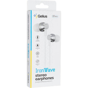 Навушники Gelius Ultra Iron Wave GU-075 (3.5 Jack) White Навушники Gelius Ultra Iron Wave GU-075 (3.5 Jack) White