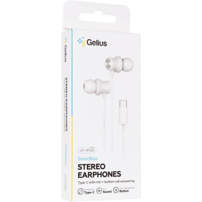 Навушники Gelius SonicBliss GP-HP020 (Type-C) White Навушники Gelius SonicBliss GP-HP020 (Type-C) White