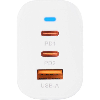 Мережевий зарядний пристрій Gelius Elevaro GP-HC065 65W USB+2Type-C (QC/PD/PPS) White Мережевий зарядний пристрій Gelius Elevaro GP-HC065 65W USB+2Type-C (QC/PD/PPS) White