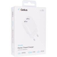 Мережевий зарядний пристрій Gelius Simple GP-HC059 (2 USB/2.4A) White Мережевий зарядний пристрій Gelius Simple GP-HC059 (2 USB/2.4A) White