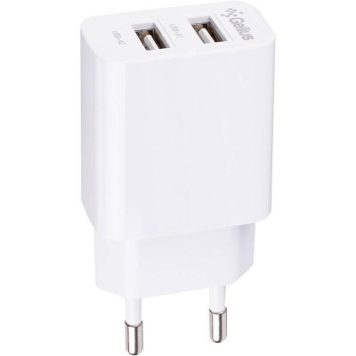 Мережевий зарядний пристрій Gelius Simple GP-HC059 (2 USB/2.4A) White Мережевий зарядний пристрій Gelius Simple GP-HC059 (2 USB/2.4A) White