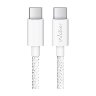 Кабель USB WALKER C860 Type-C to Type-C 65W 2м white