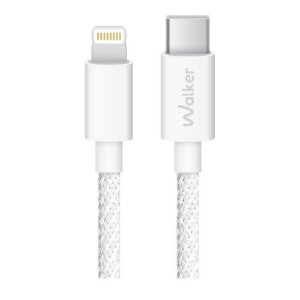 Кабель USB WALKER C860 Type-C to Lightning 30W 2м white